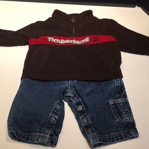 Timberland Sweatshirt & Baby Gap Pants 3-6 Months